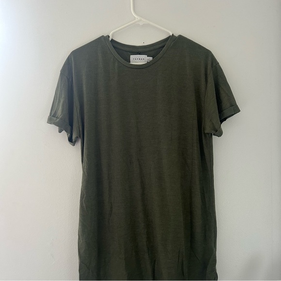 Topman Women’s Olive Green T-Shirt Dress - Picture 1 of 3